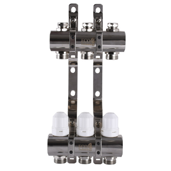 Коллектор с регуляторами и креплением ECO 001С 1″x3 (000008833)