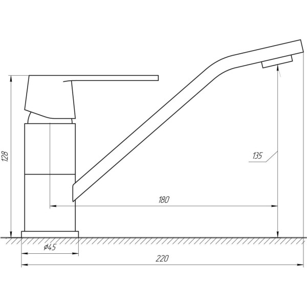 Змішувач для кухні Globus Lux Laguna GLA-0203Q-BB (000021215)