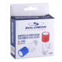 Комплект кранів кутових кераміка SOLOMON EXCLUSIVE 1/2″X1/2″ 9889 RED/BLUE (комплект2шт.) (000025175)