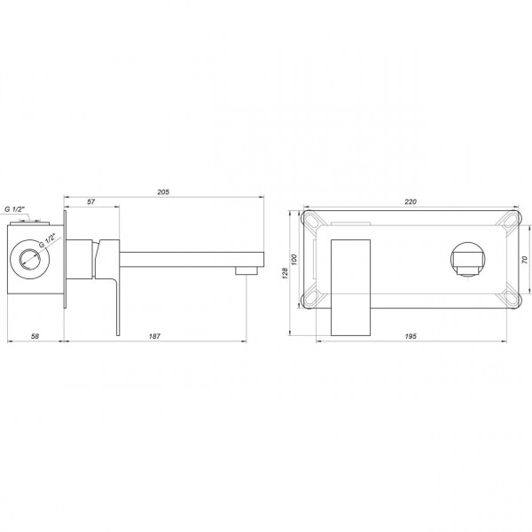 Змішувач для умивальника Globus Lux Milano GLM-204-BB-SMART (000022023)