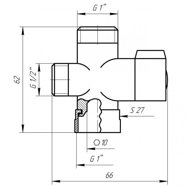 Кран ″Утро″ Globus Lux NMV-14 евро переключатель латунь, в блистере (000004994)