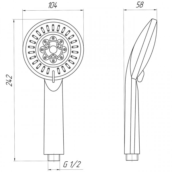 Душевая лейка Globus Lux RAYS NS-780-P (000020791)