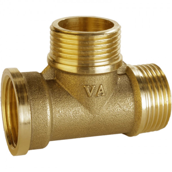 Тройник латунный 3/4″ВР х 3/4″НР х 3/4″НР штампованный А0255А VA (000025510)