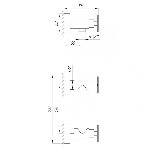Смеситель для душа Globus Lux DUKAT-8 SD8-105 (000024971)