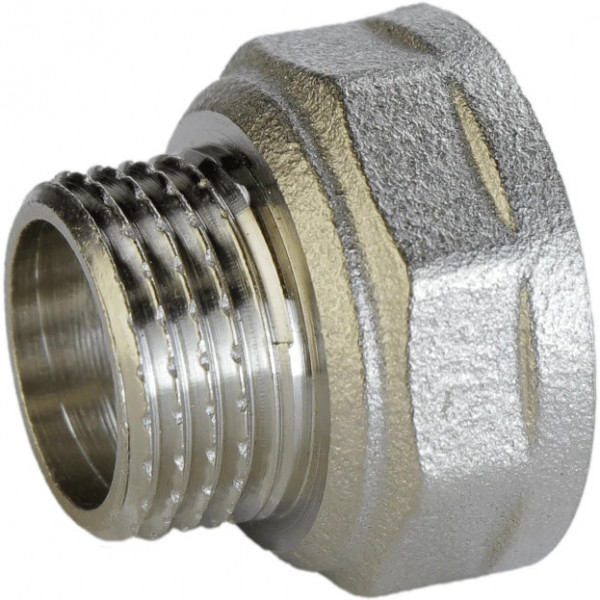 Перехідник редукційний нікельований 1/2″ВР х 3/8″ЗР штампований А0619А(нк) VA (000025537)