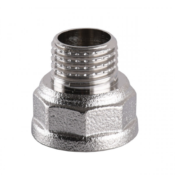 Перехідник редукційний нікельований 1/2″ВР х 3/8″ЗР штампований А0619А(нк) VA (000025537)