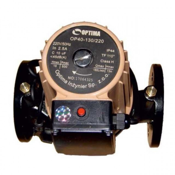 Насос циркуляційний фланцевий Optima OP40-130 220мм + кабель з вилкою (000013634)