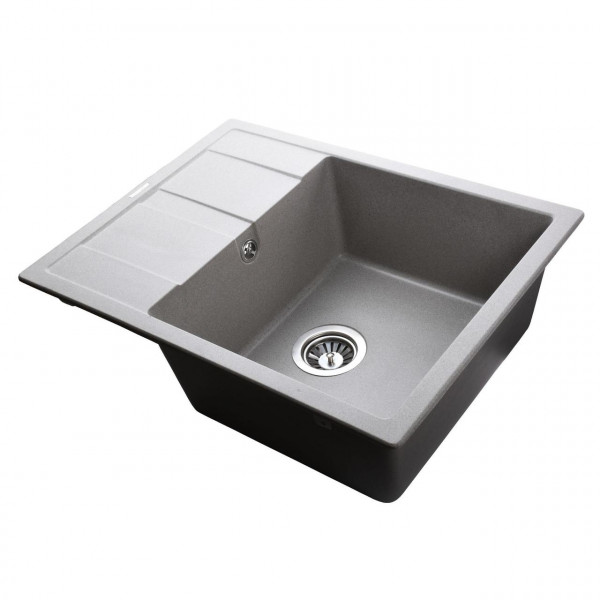 Гранітна мийка Globus Lux ONE сірий камiнь 650x500мм-А0005 (000022390)