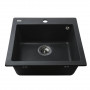 Гранитная мойка Globus Lux AOSTA черный металлик 490x455мм-А0001 (000023578)