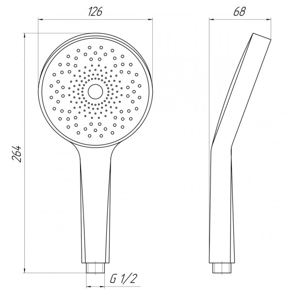 Душевая лейка Topaz NF-2202-00-WHITE (000025156)