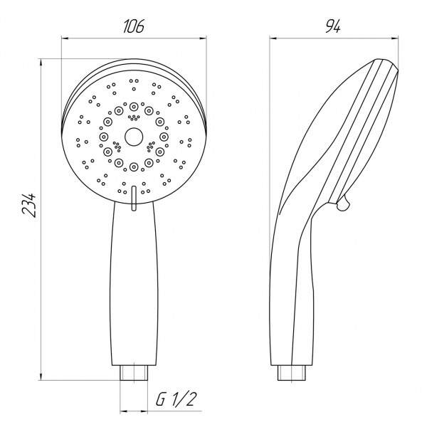 Душевая лейка Topaz NF-2208-00-GRAY (000025162)