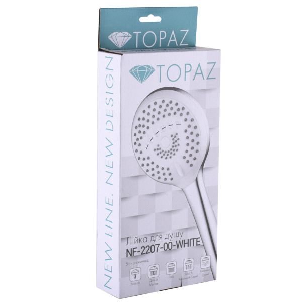 Душевая лейка Topaz NF-2207-00-WHITE (000025161)