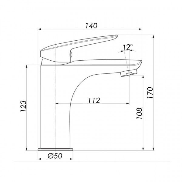 Змішувач для умивальника Globus Lux Koln GLK-0401 (000025197)