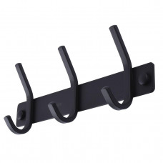 Планка с крючками Globus Lux BQ9435-3 черная матовая SUS304 (000022207)