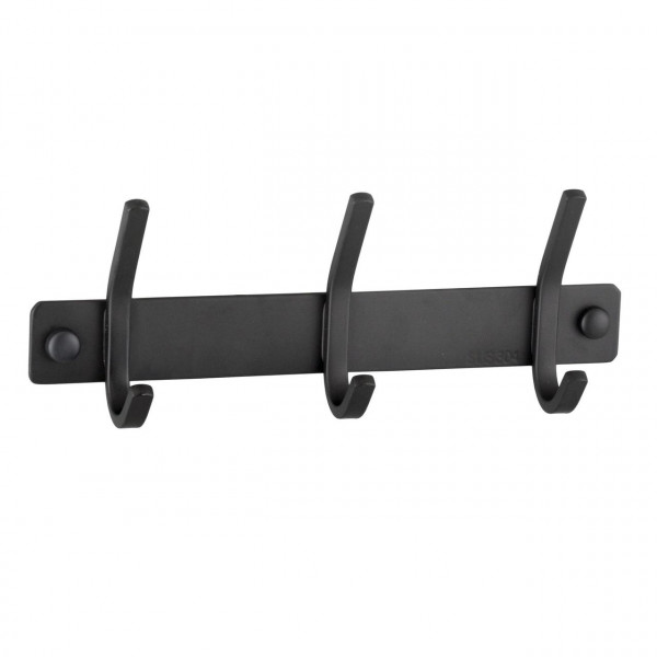 Планка с крючками Globus Lux BQ9435-3 черная матовая SUS304 (000022207)