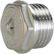 Заглушка нікельована 1/2″ЗР штампована з контрольним отвором А1091Ако(нк) VA (000025701)