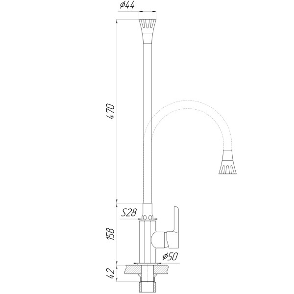 Смеситель для кухни Domino PRESTIGE DPS-203SA-G03 (000025207)