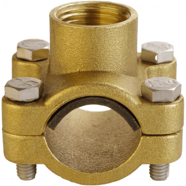 Врізання в трубу Ø32 латунне 1/2″ВР ливарне посилене Б3803А VA (000025753)