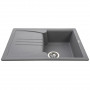 Гранітна мийка Globus Lux BALATON сірий металік 680х500мм-А0003 (000012555)