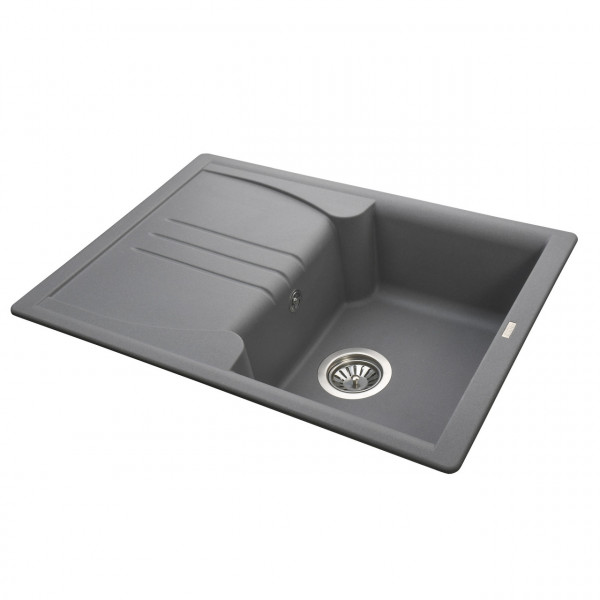 Гранітна мийка Globus Lux BALATON сірий металік 680х500мм-А0003 (000012555)