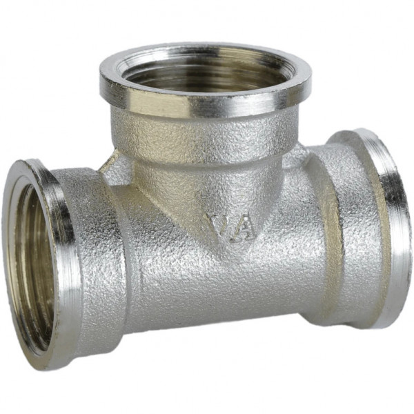 Трійник нікельований 3/4″ВР х 3/4″ВР х 3/4″ВР штампований А0219-1А(нк) VA (000025777)