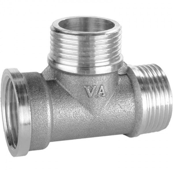 Трійник нікельований 3/4″ВР х 3/4″ЗР х 3/4″ЗР штампований А0255А(нк) VA (000025781)