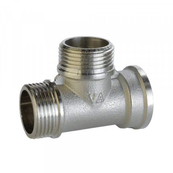 Трійник нікельований 3/4″ВР х 3/4″ЗР х 3/4″ЗР штампований А0255А(нк) VA (000025781)