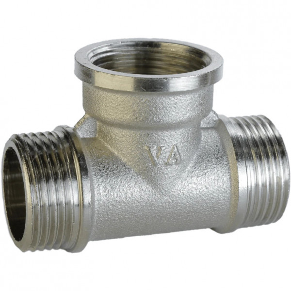 Трійник нікельований 3/4″ЗР х 3/4″ВР х 3/4″ЗР штампований А0253А(нк) VA (000025780)