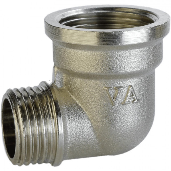 Кутник редукційний нікельований 3/4″ВР х 1/2″ЗР штампований А0104А(нк VA (000025771)