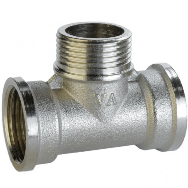 Трійник нікельований 3/4″ВР х 3/4″ЗР х 3/4″ВР штампований А0252А(нк) VA (000025779)