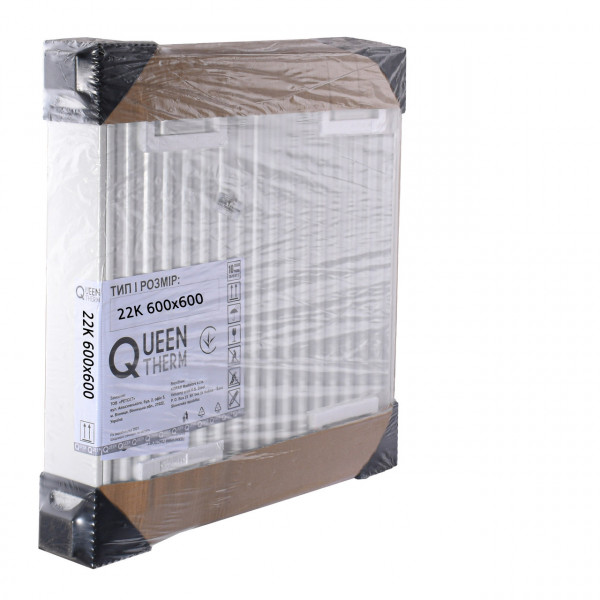 Радіатор сталевий панельний QUEEN THERM 22 бок 600x600 (000021729)