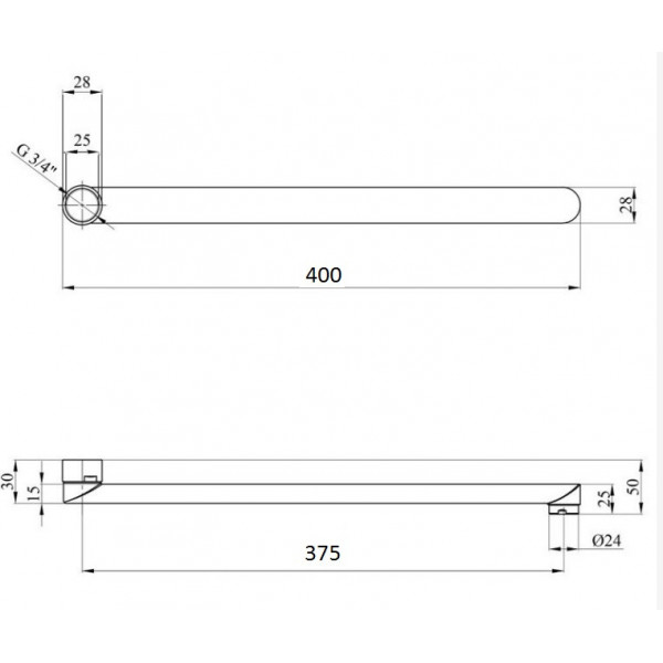 Излив смесителя Globus Lux M72 40F (000000996)