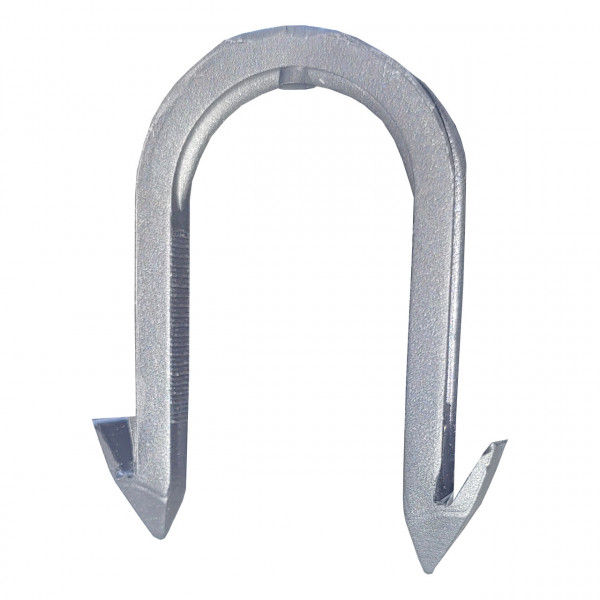 Такерна гарпун-скоба для кріплення труби ТП Ø16-20 довжина 40мм чорна монолітна (кор.550шт) (000025803)