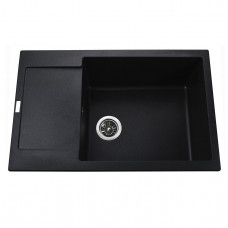 Гранітна мийка Globus Lux MALABI чорний металiк 780х500мм-А0001 (000008908)