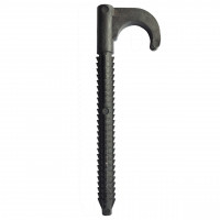 Крепление-крюк забивное одинарное для трубы Ø16-20 длина 120мм черная CRISTAL (уп.100шт) (000025871)