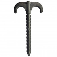 Кріплення-гак забивне подвійне для труби Ø16-20 довжина 120мм чорна CRISTAL (уп.100шт) (000025872)