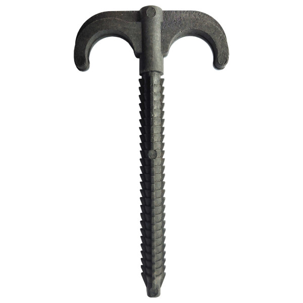 Крепление-крюк забивное двойное для трубы Ø16-20 длина 120мм черная CRISTAL (уп.100шт) (000025872)