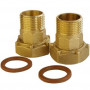 Комплект штуцерів для лічильника латунний 2″ВР х 1 1/2″ЗР штампований з прокладкою Б2743КбА VA (000026258)