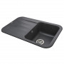 Гранітна мийка Globus Lux OBER чорний металік 780х500мм-А0002 (000022430)
