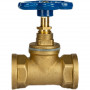 Кран ХВ вентильный прямой латунный 3/4″ВР х 3/4″ВР литейный Б1112А VA (000026273)