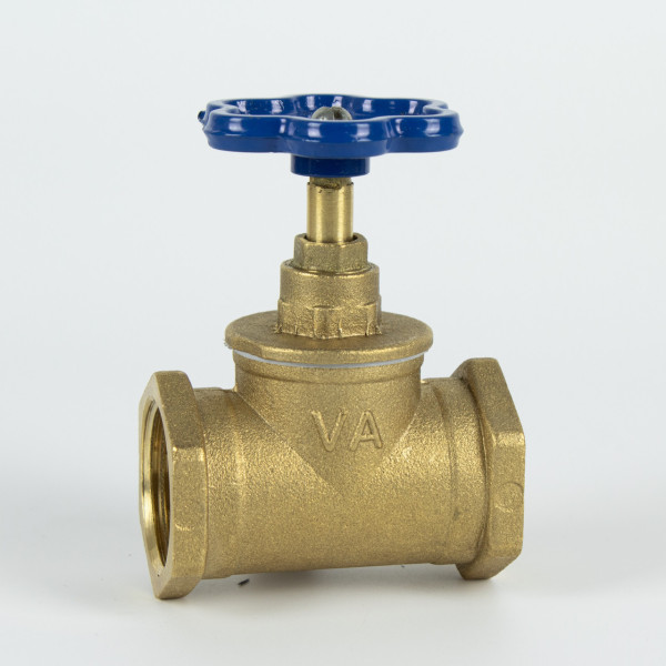 Кран ХВ вентильный прямой латунный 1 1/2″ВР х 1 1/2″ВР литейный Б1126А VA (000026276)