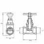 Кран ХВ вентильный прямой латунный 1 1/2″ВР х 1 1/2″ВР литейный Б1126А VA (000026276)
