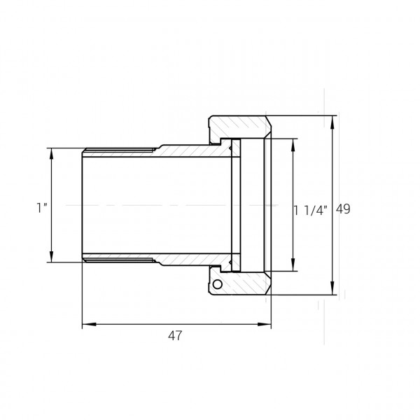 Комплект штуцерів для лічильника нікельований 1 1/4″ВР х 1″ЗР з прокладкою Б2745КбА(нк) VA (000026250)