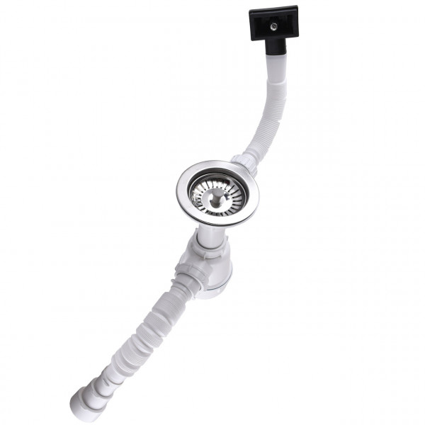 Сифон Waterstal А - 4007 під сталеву кухону мийку 1/2 40 з переливом, з гнучкою трубою (000026528)