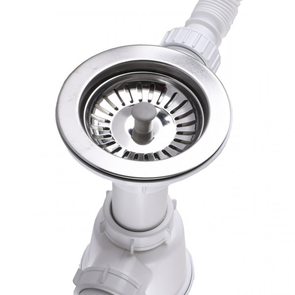 Сифон Waterstal А - 4007 під сталеву кухону мийку 1/2 40 з переливом, з гнучкою трубою (000026528)