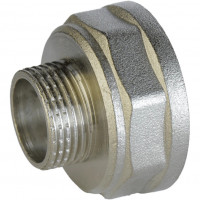 Переходник редукционный никелированный 1 1/4″ВР х 1/2″НР штампованный А0620А(нк) VA (000026573)