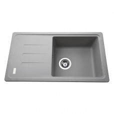 Гранітна мийка Globus Lux LUGANO сiрий камiнь 780x435мм-А0005 (000008005)