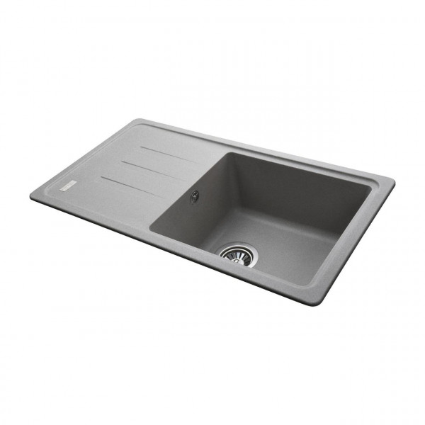 Гранітна мийка Globus Lux LUGANO сiрий камiнь 780x435мм-А0005 (000008005)
