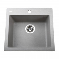 Гранитная мойка Globus Lux AOSTA серый камень 490x455мм-А0005 (000023382)
