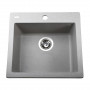 Гранитная мойка Globus Lux AOSTA серый камень 490x455мм-А0005 (000023382)